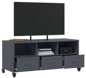 antracitszürke acél TV-szekrény 100,5 x 39 x 43,5 cm