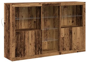Old Fa oldal szekrény LED Fényekkel 162x37x100 cm Szerelt Fa