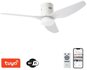 ZEVENTI - LED mennyezeti ventilátor PADUA LED/18 W/230 V Wi-Fi Tuya fehér + távirányító
