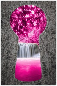 Poszterek 40x60 Rózsaszín vízesés