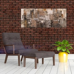 Kép - absztrakció barna tónusokkal (120x50 cm)