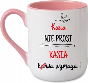 Bögre 330 Coffee Kasia Nem Kér Kasia Tyúkok Vicces Ajándék Rózsaszín