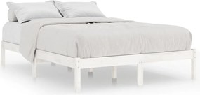 vidaXL Super King fehér tömör fa ágykeret 180 x 200 cm