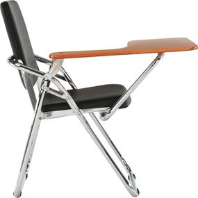 Írólapos szék, fekete/natúr, SONER