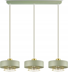 Nagy Mennyezeti Lámpa Függő Csillár Zsálya, Zöld 3xE27 Led 760-BZ3-SLW