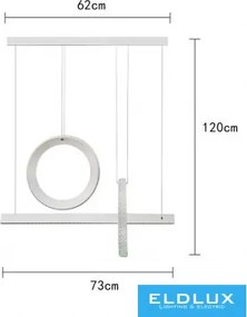 UNIVERSO Függeszték 80w 6400lm 4000k IP20 fehér 730mm