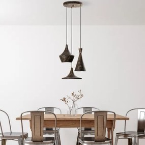 Csillár zsinóron TOM 3xE27/40W/230V szürke