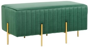 Zöld bársony ülőpad 89 x 45 cm DAYTON Beliani