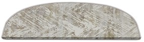 Krémszínű lépcsőszőnyeg szett 16 db-os 20x65 cm Abstract – Vitaus