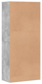 betonszürke szerelt fa cipősszekrény 80 x 39 x 178 cm