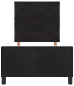 Fekete Ágykeret 90 x 190 cm Bársony