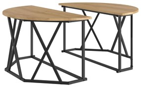 Kávézóasztal Kézműves Tölgy 31.5x31.5x16.5 inch Mérsékelt Fa