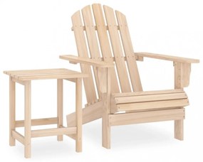 tömör fenyőfa kerti adirondack szék asztallal