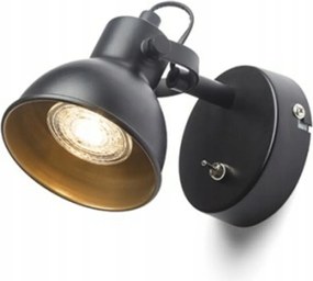 Rendl Rosita I fali lámpa, fekete/arany, Led GU10, 9 W, retró stílusú
