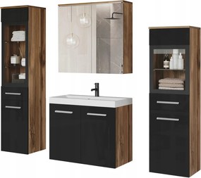 Udine II Akasztós Fürdőszobabútor Szett Mosdóval, Tükörrel, Szekrénnyel