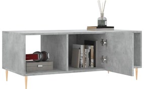 Betonszürke szerelt fa dohányzóasztal 102 x 50 x 40 cm