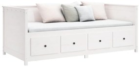 fehér tömör fenyőfa kanapéágy matrac nélkül 80 x 200 cm