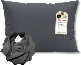 Párnahuzat Pamut 100% Sötétszürke 70x80cm Tömör Rejtett Cipzár