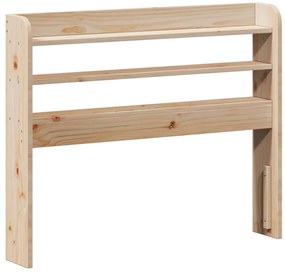 tömör fenyőfa fejtámla polcokkal 100 cm