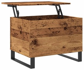 antik fa színű szerelt fa dohányzóasztal 60 x 44,5 x 45 cm