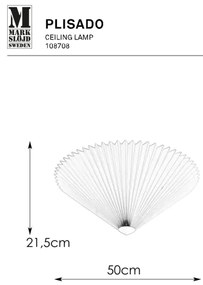 Markslöjd 108708 - Mennyezeti lámpa PLISADO 3xE14/40W/230V átm. 50 cm szürke
