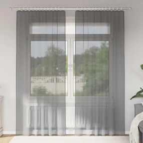 2 db sötétszürke fátyolfüggönyök hurokkal 140x245 cm