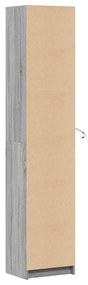 szürke sonoma szerelt fa LED-es magasszekrény 41,5x32,5x200 cm