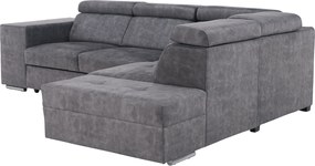 Ülőgarnitúra, szürke, jobbos, MALAGA