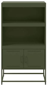 olívazöld acél magasszekrény 68,5 x 38,5 x 123,5 cm