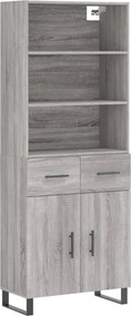 vidaXL szürke sonoma szerelt fa magasszekrény 69,5 x 34 x 180 cm
