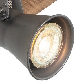 Rusztikus reflektor fekete fával, állítható - Jelle