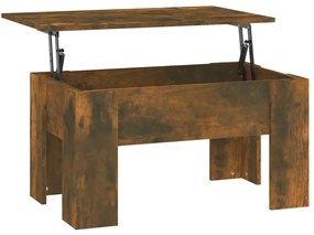 Füstös tölgy színű szerelt fa dohányzóasztal 79 x 49 x 41 cm