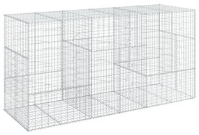 horganyzott vas gabion kosár fedéllel 300 x 100 x 150 cm
