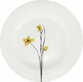 Croft Spring porcelán sekély tányér 27,5cm, sárga/fekete