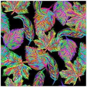 Poszterek 70x70 Színes levelek Levelek