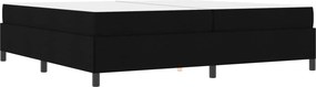 vidaXL Boxrugós ágy matracmal Fekete 200 x 200 cm szövet