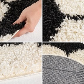 Fekete-krémszínű gyerek szőnyeg ø 100 cm Fun – Ayyildiz Carpets