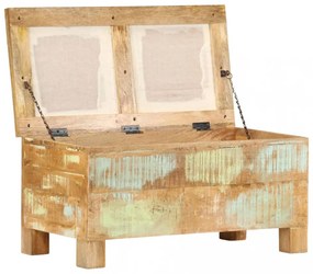 tömör újrahasznosított fa tárolópad 80 x 40 x 40 cm