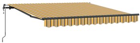 Automatikus Behúzható Napellenző Színes Csíkkal 300x250 cm