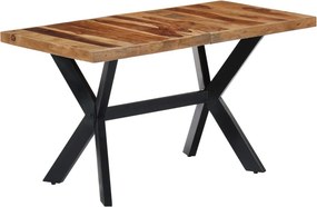 vidaXL tömör akácfából étkezőasztal 140 x 70 x 75 cm
