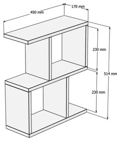 ZET dohányzóasztal 51,4x45 cm, barna