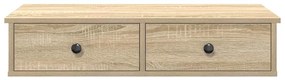 Falipolc fiókokkal sonoma tölgy 80x31x17 cm műszaki fa