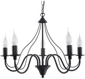 Fiorano 5 fekete függőlámpa - Sollux