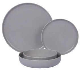 24 darabos szürke/porcelán étkészlet