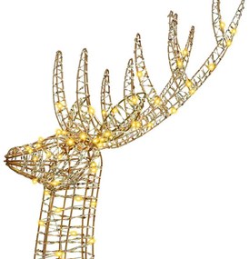 vidaXL 3D rénszarvas 250 LED-del Meleg fehér 180 cm PET