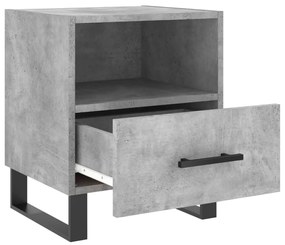 2 db betonszürke szerelt fa éjjeliszekrény 40 x 35 x 47,5 cm