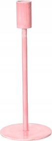 Alumínium gyertyatartó rózsaszín lazac magas egyszerű dekoratív 23cm