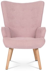 Fülkés fotel lábtartóval PINK2, rózsaszín