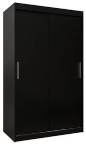 Ruhásszekrény 120 cm Toki (matt fekete + matt fekete). 1064808