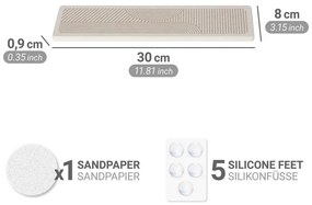 Bézs kovaföld edénycsepegtető alátét 30x8 cm Damon – Wenko